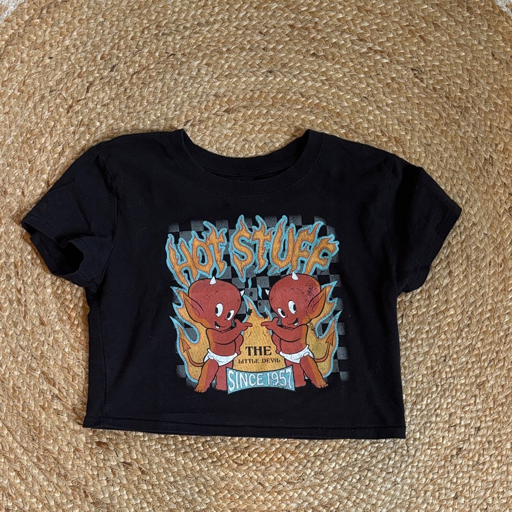 Hot Stuff Kids Black Graphic Tee